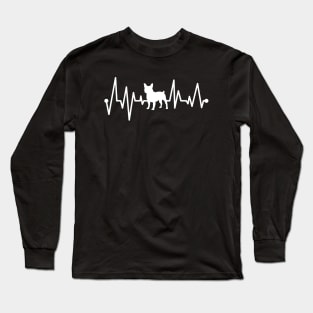 Frenchie Heartbeat Long Sleeve T-Shirt